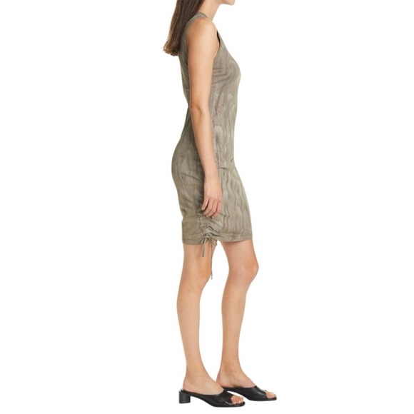 Cotton Citizen Ruched Side Lisbon Tank Dress Sz S Green Made in USA - Picture 10 of 11